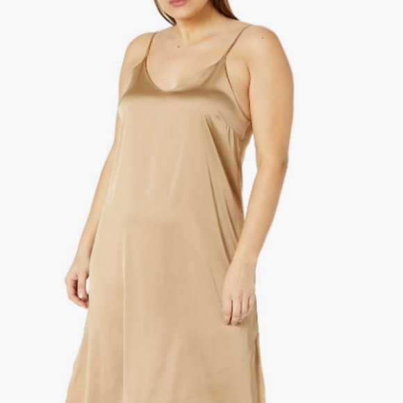 The Drop Women's Ana Silky V-Neck Midi Slip Dress - Picture 4 of 6